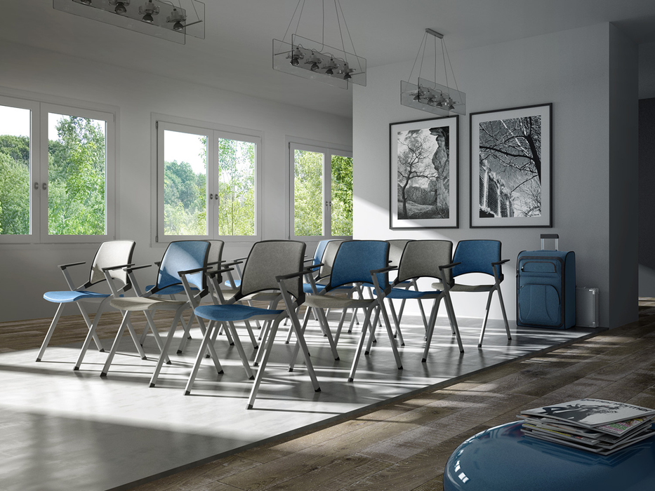 3 Sedie Key-Ok con Schienale e Braccioli