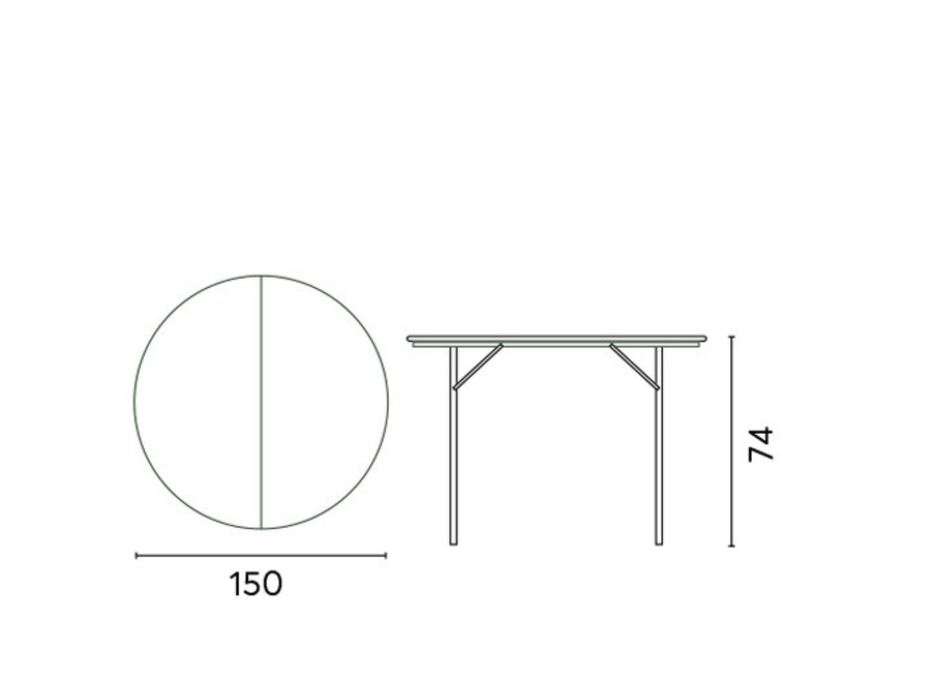 Tavolo pieghevole Catering Ø150 CM Greenwood