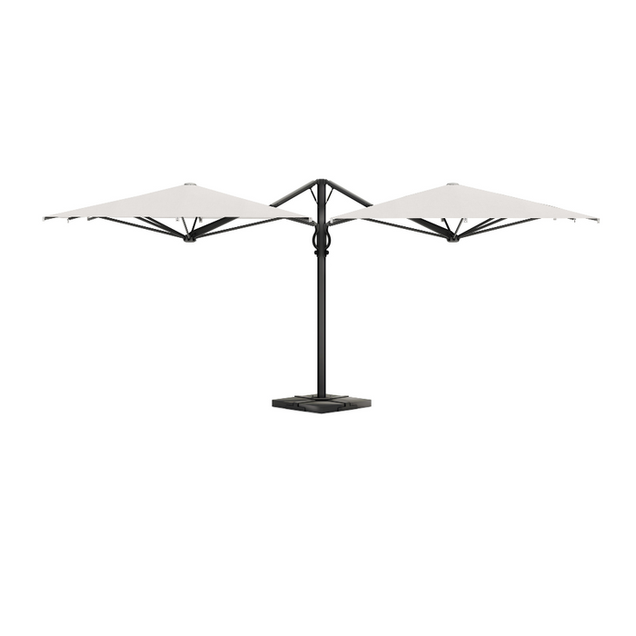 Parapluie double carbone 300x600 avec deux bras latéraux