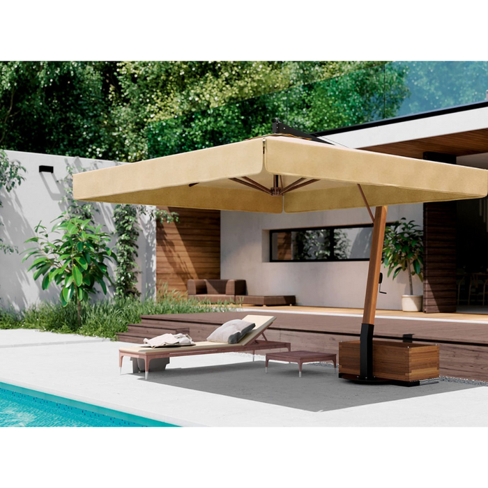 Vespucci 3X4 mt wooden side pole umbrella