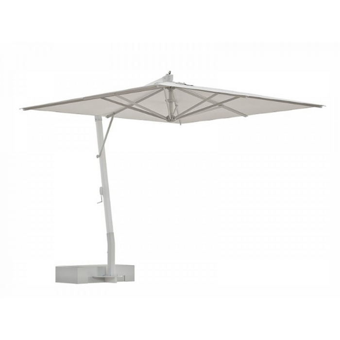 White side pole umbrella Afrodite 3X4 m