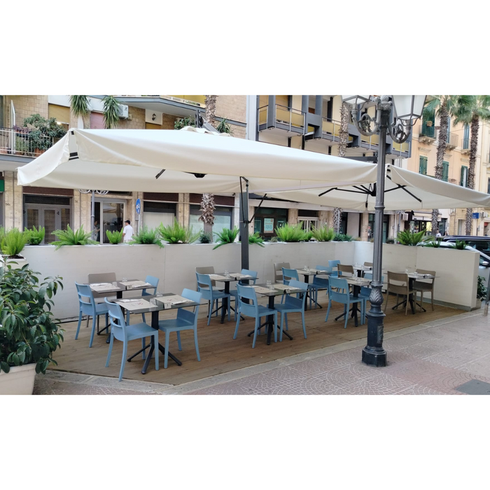 Giant umbrella with central pole anthracite Titano Classic 8X8 m