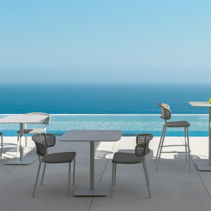 Tavolo da pranzo 80x80 Moon Alu talenti