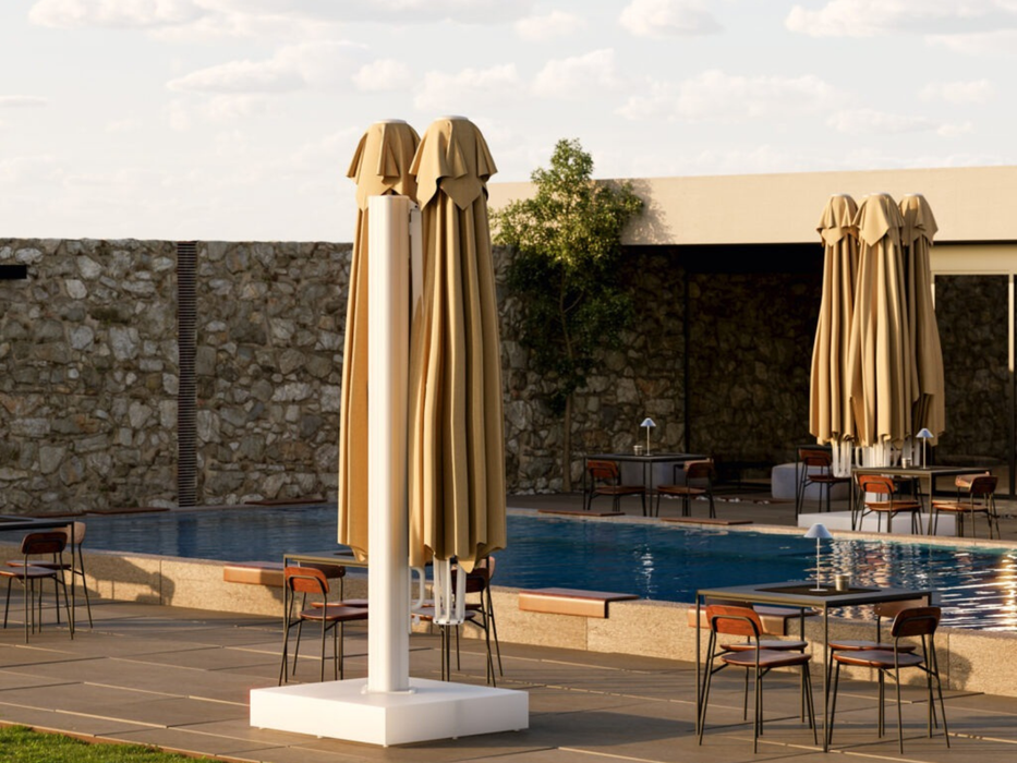 Ombrellone doppio K-Due a "V" e a "T" 3X6 mt