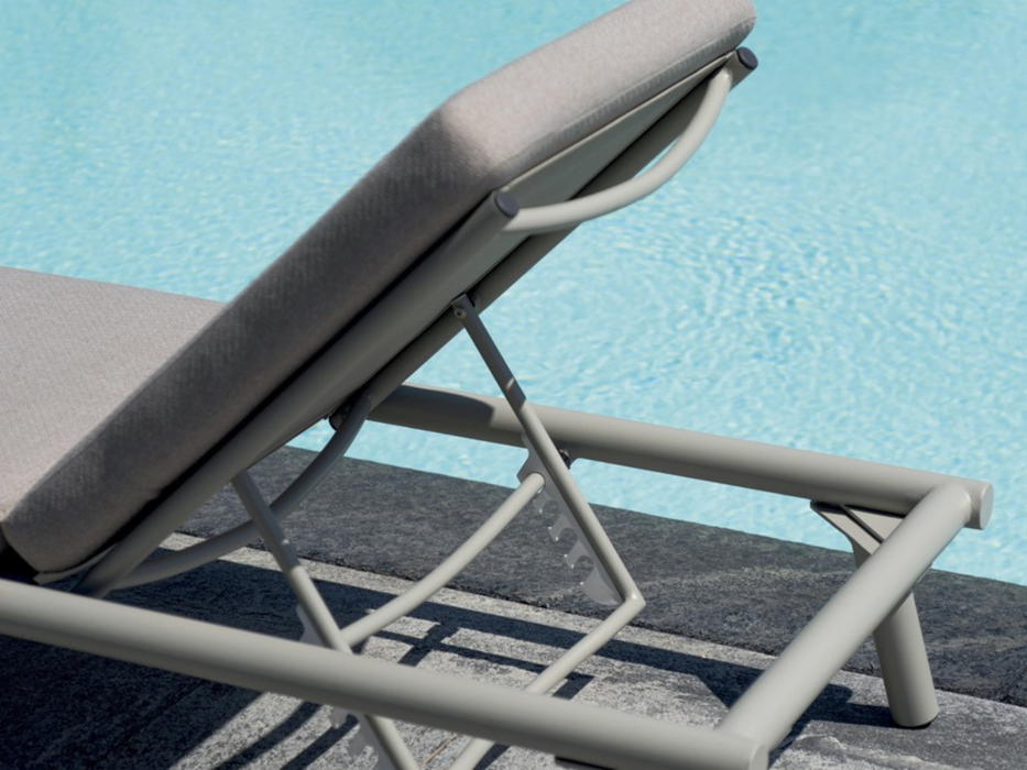 Lettino Taormina con cuscino Greenwood