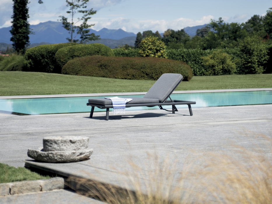 Lettino Taormina con cuscino Greenwood