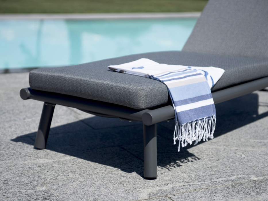 Lettino Taormina con cuscino Greenwood