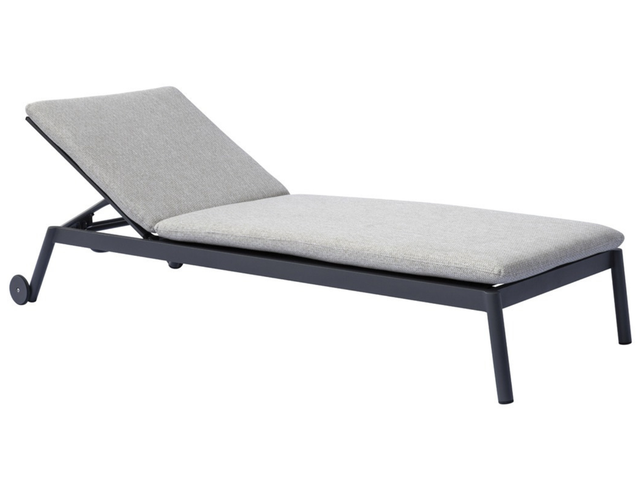 Lettino Porto Cervo con ruote Greenwood