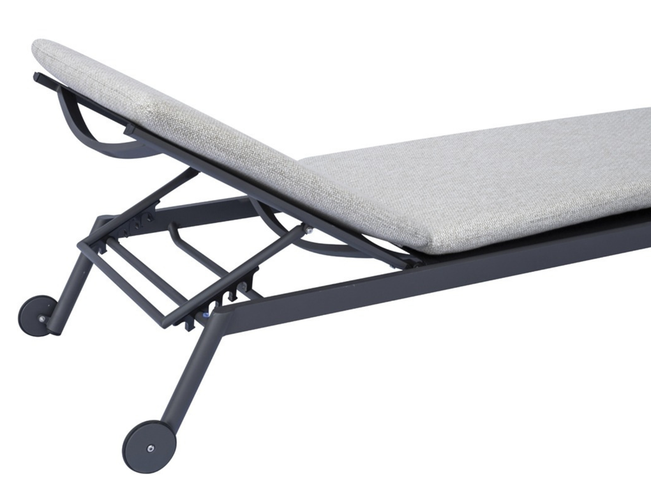 Lettino Porto Cervo con ruote Greenwood