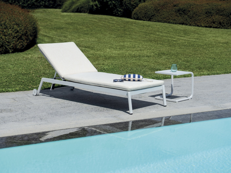 Lettino Porto Cervo con ruote Greenwood