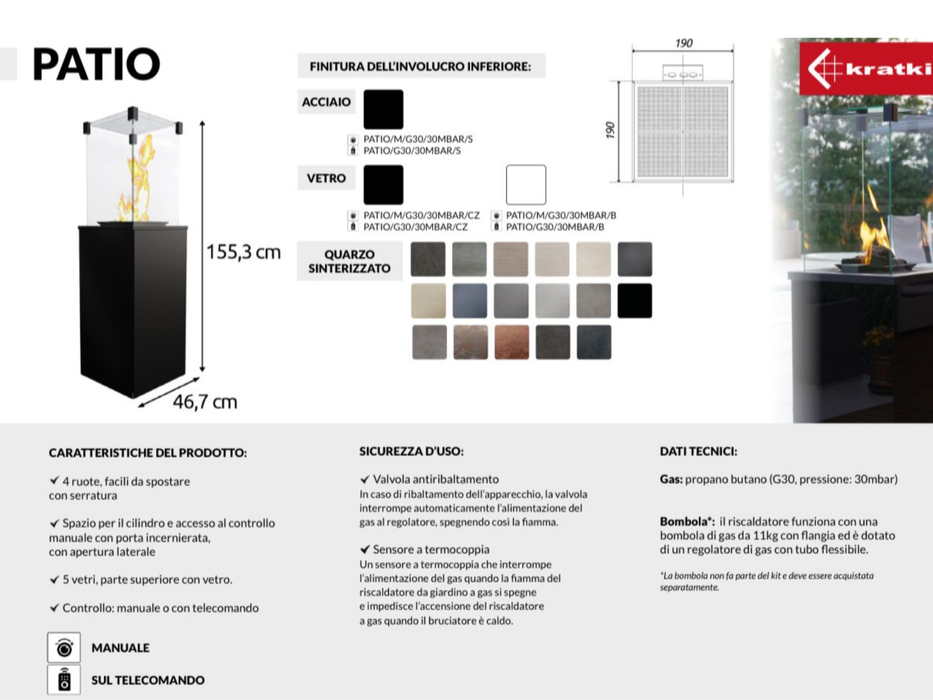 Stufa a Gas da Esterno PATIO LIGHT