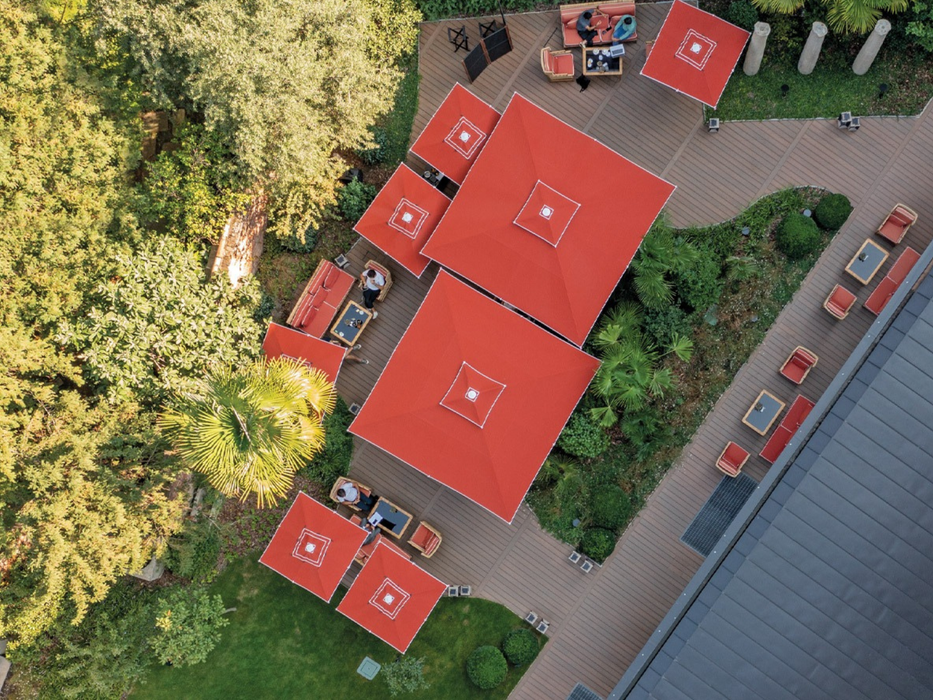 Ombrellone a palo centrale Party