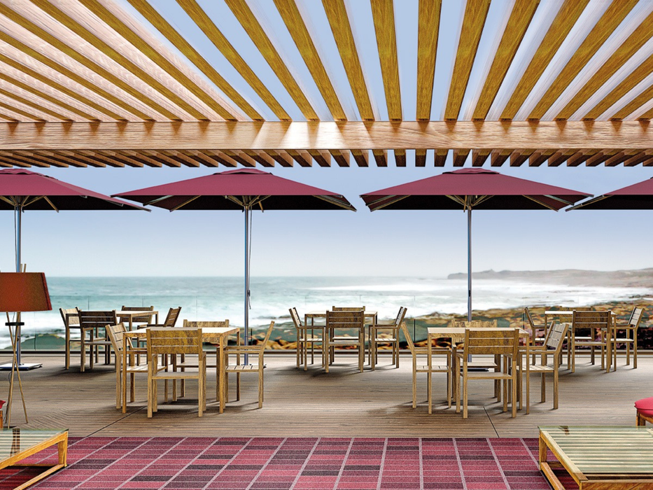 Ombrellone a palo centrale Party