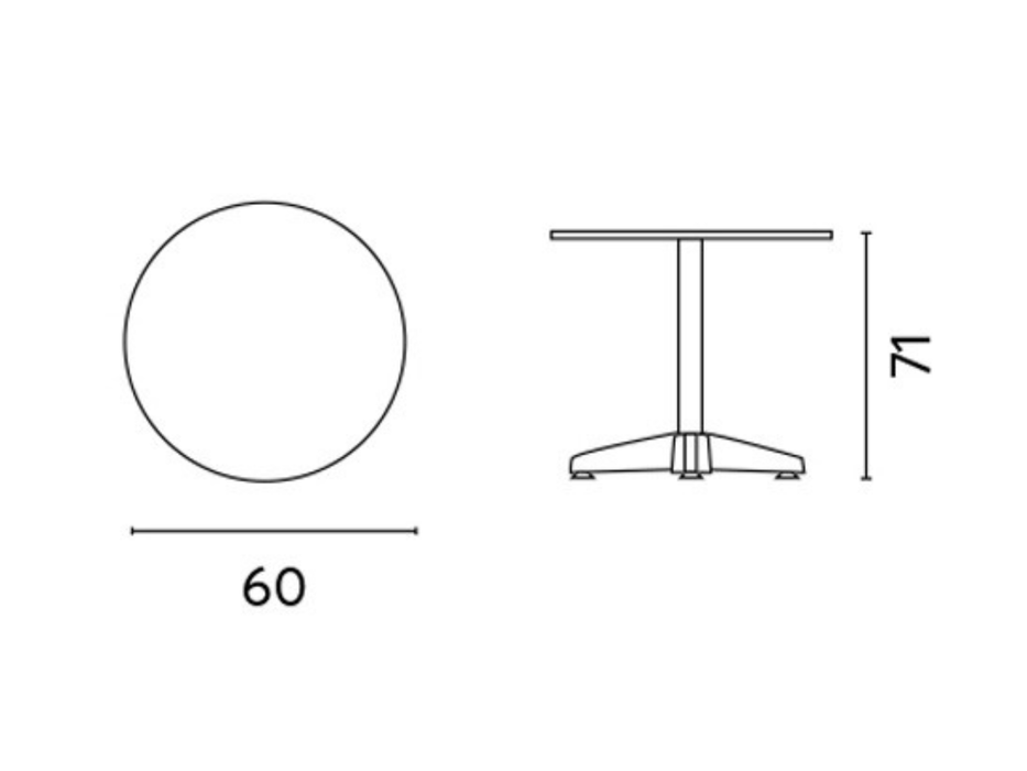 Tavolo contract Ø60 CM Greenwood