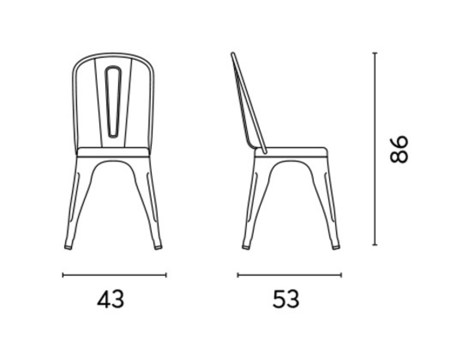 Sedia in lamiera Greenwood