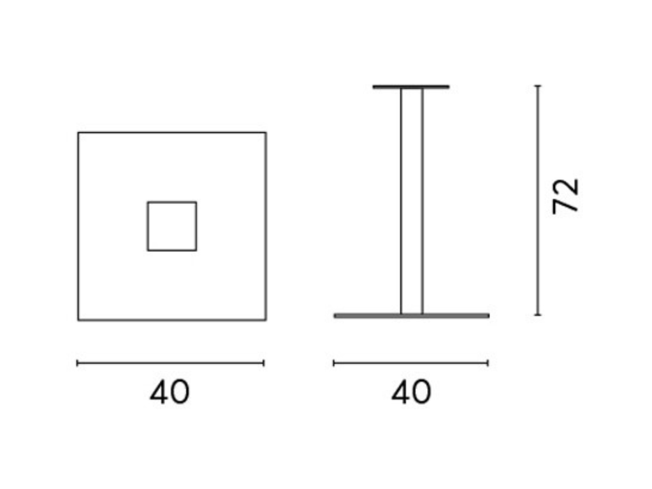 Basamento in acciaio satinato Greenwood