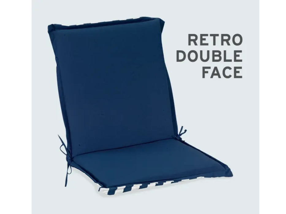 6 cuscini con volant per poltrona alta Prestige onda blu Regarden