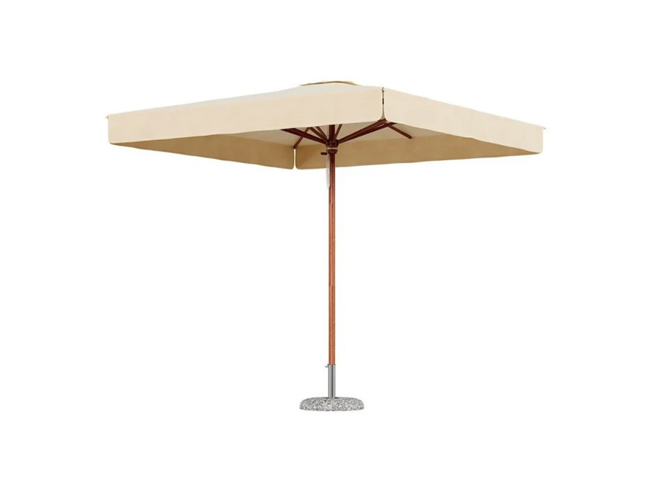 Ombrellone a palo centrale country Acquamarina Wood 3X4 mt
