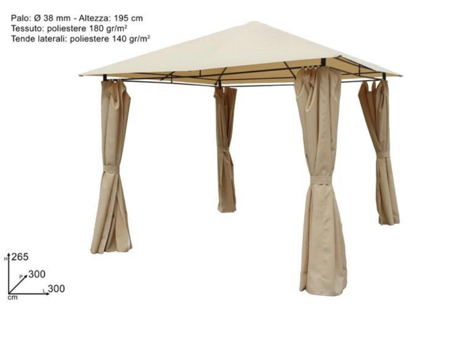 Gazebo 3X3 MT con tende laterali