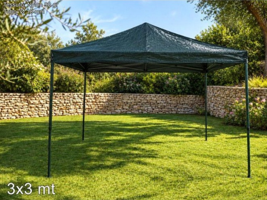 Gazebo verde 3X3 MT CONSEGNA AD APRILE
