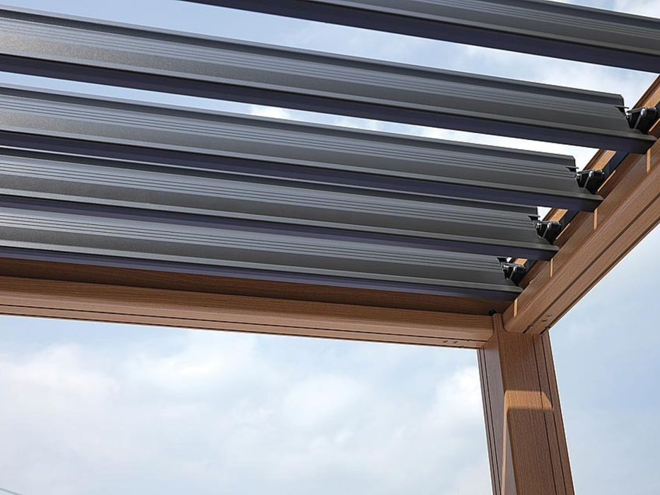 Pergola Texas in alluminio effetto legno 3X3 MT Greenwood