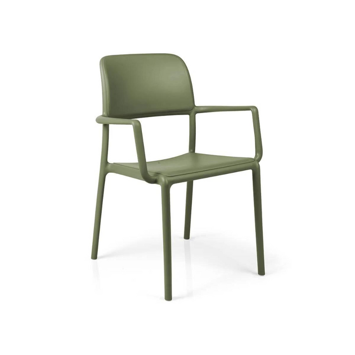 Riva outdoor chair with armrests