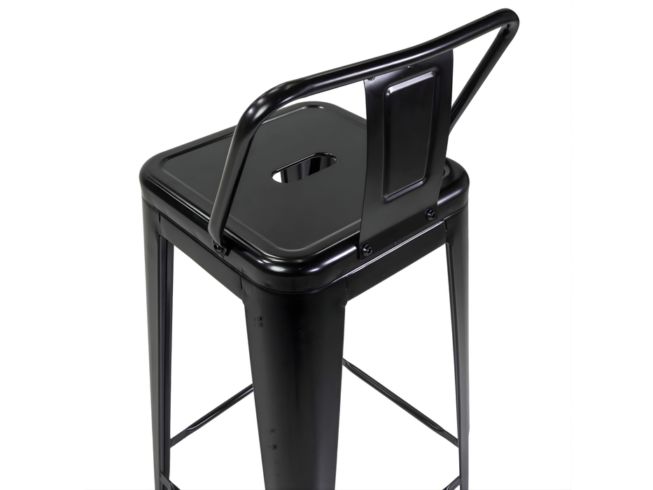 Sgabello Ferro New Bristol con Schienale