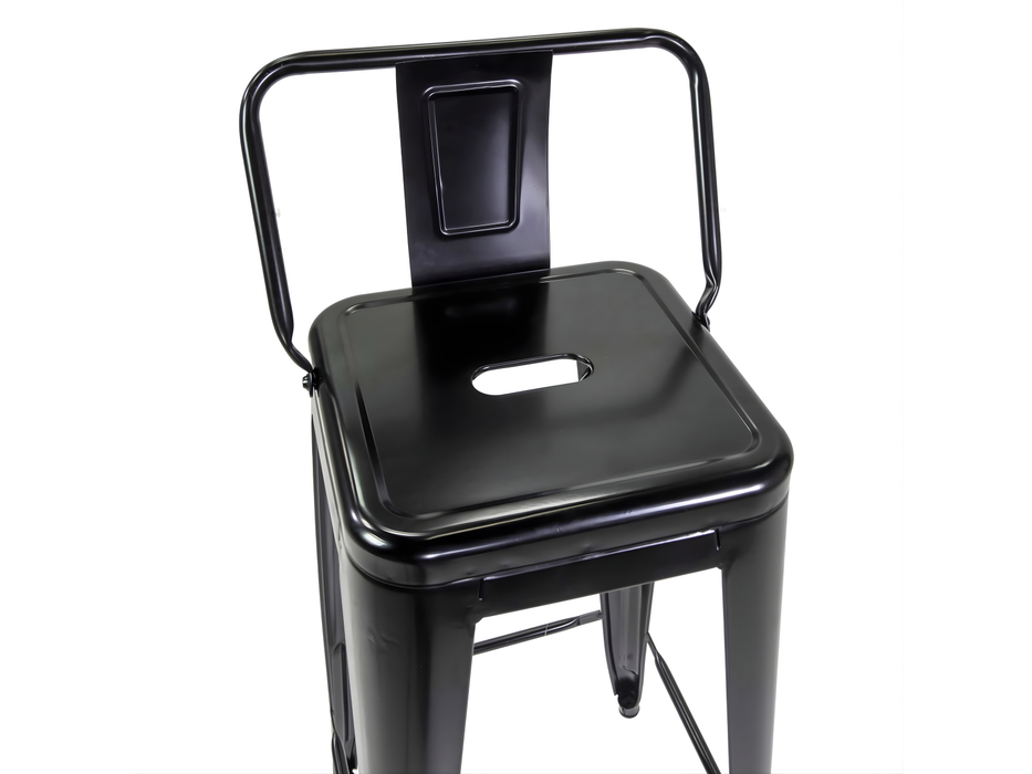 Sgabello Ferro New Bristol con Schienale