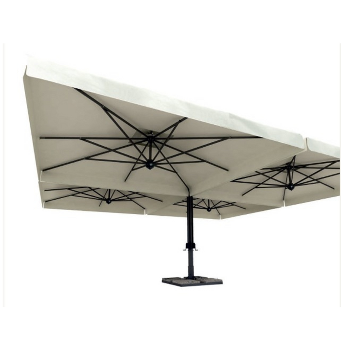 Giant four-arm umbrella Alu Poker Dark 6X6 m