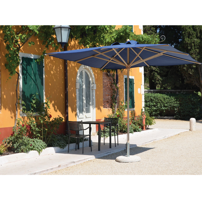 Parasol à mât central Acquamarina Wood avec structure country 300x300cm