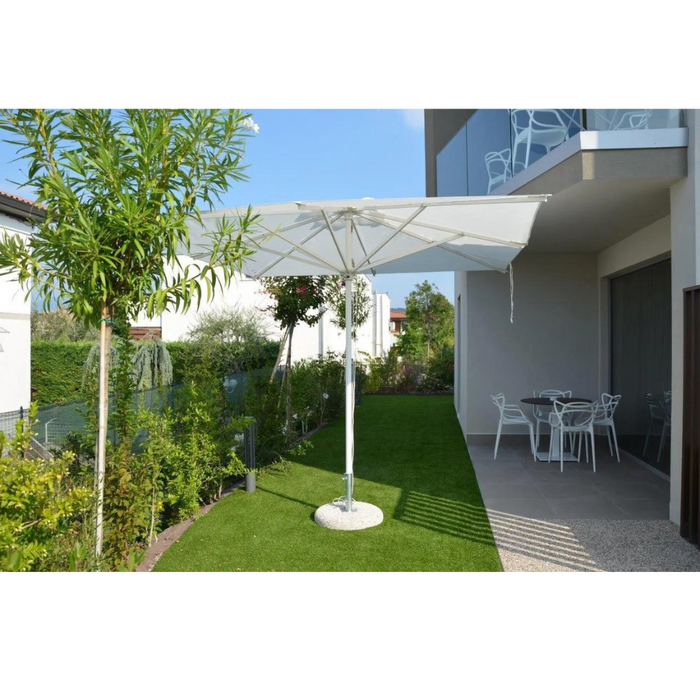 White Corallo Classic 3X4 mt central pole umbrella