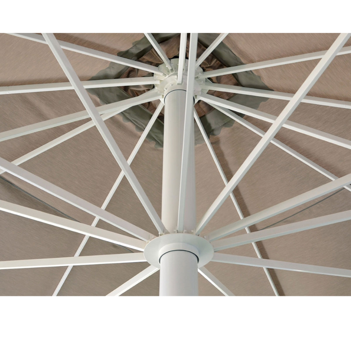 Giant white central pole umbrella Titano Classic 6X8 m