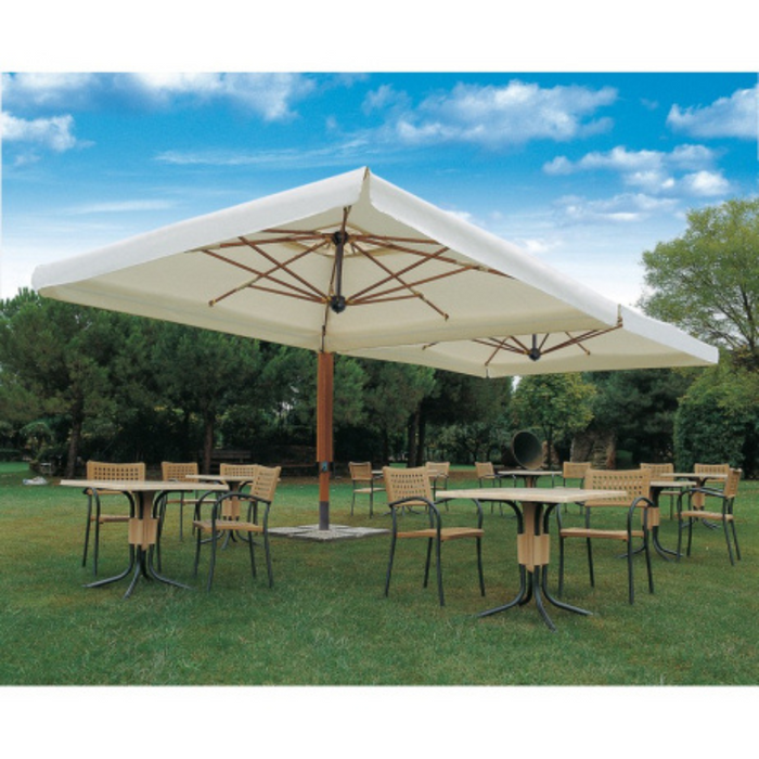 Double arm umbrella Wood Double 3.5X7 m