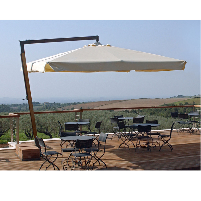 Summer Diffusion Wood 3X3 Side Pole Umbrella