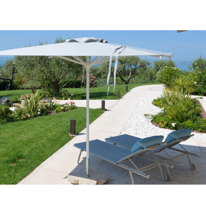 Parasol Zaffiro Classic à mât central, structure anthracite 400x400cm