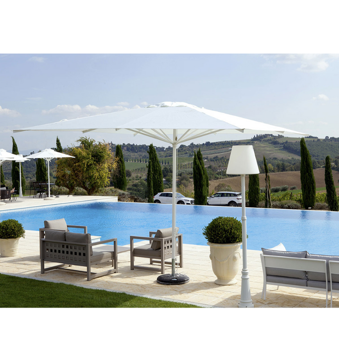 Parasol télescopique à mât central Facility Classic, structure anthracite 350x350cm