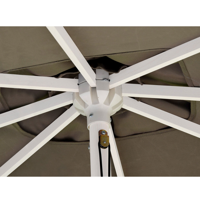 White central pole umbrella Acquamarina Classic 3X3 mt