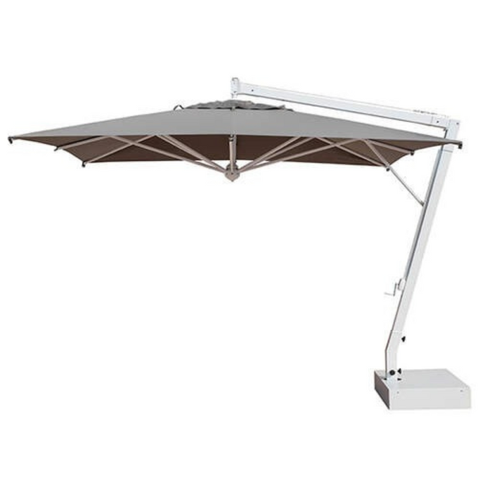 Parasol à mât latéral blanc "Pompei" 3,5x3,5 m