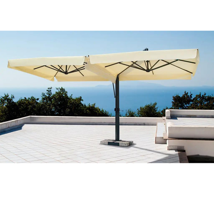 Double Dark 3X6 mt double arm umbrella