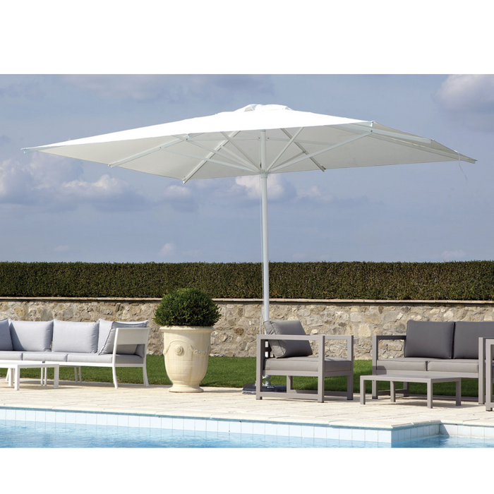 Parasol télescopique à mât central Facility Classic, structure anthracite 350x350cm