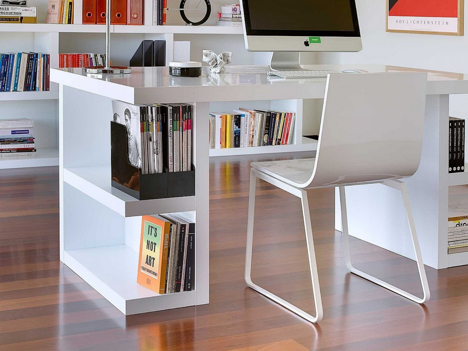 Scrivania Multi 160 gambe con ripiani laterali Temahome