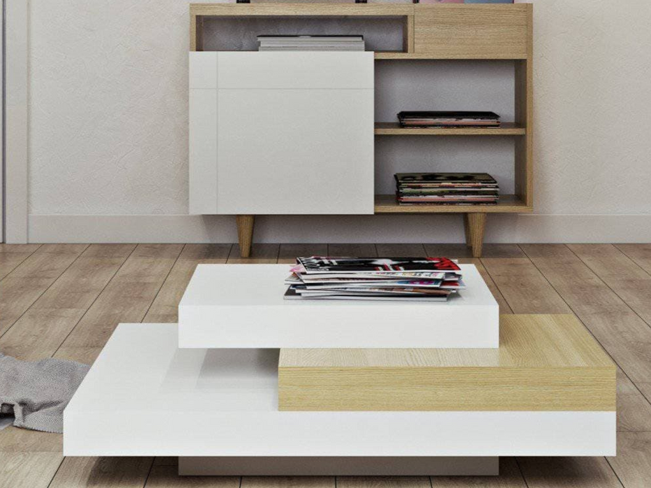 Tavolino caffè Slate quadrato 90 Temahome