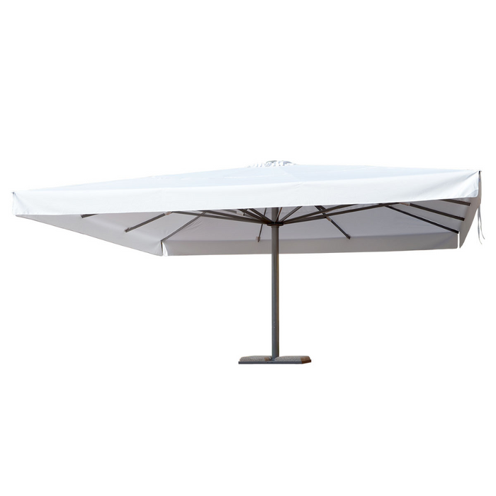 Giant white central pole umbrella Titano Classic 6X8 m