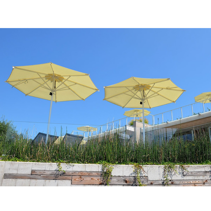 Parasol Zaffiro Classic à mât central, structure anthracite 400x400cm