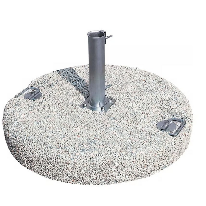 Umbrella base in grit concrete