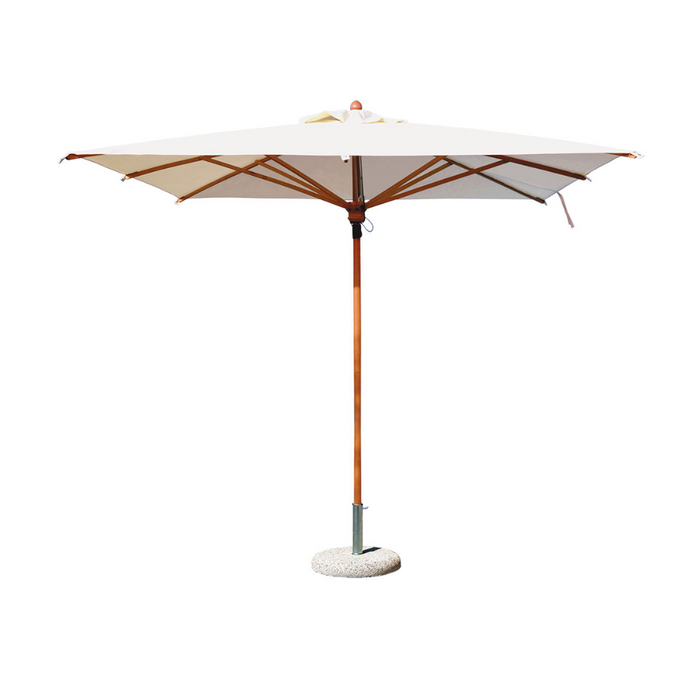 Parasol à mât central Acquamarina Wood avec structure country 300x300cm