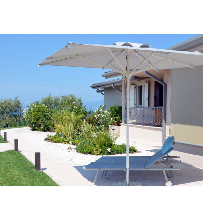 Parasol Zaffiro Classic à mât central, structure anthracite 300x400cm