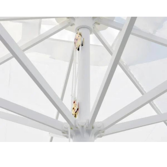 White Corallo Classic 3X3 mt central pole umbrella