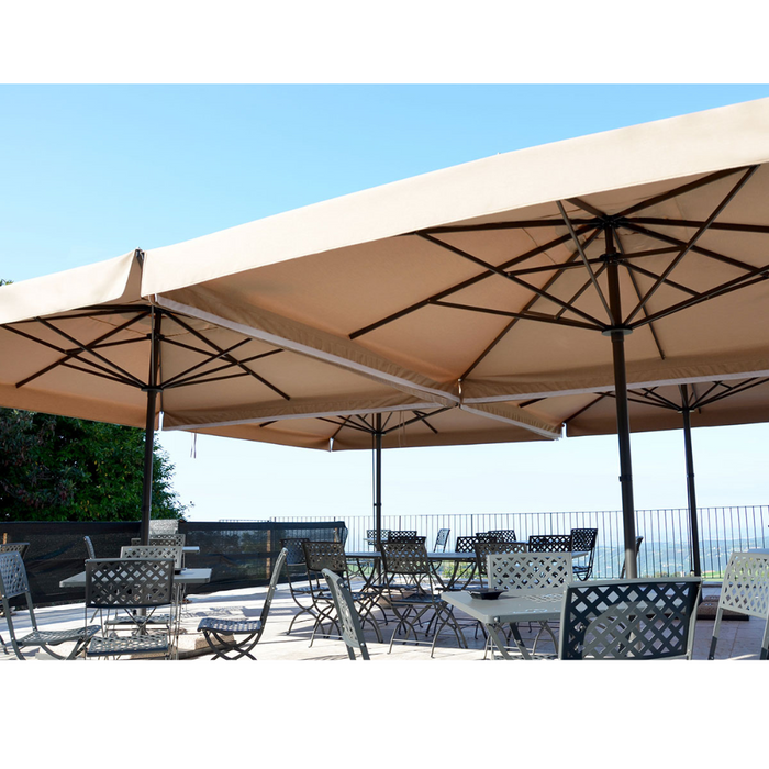 Giant umbrella with central pole anthracite Platino Superior 6X8 m