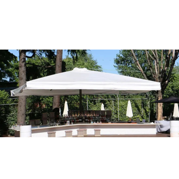 Giant white central pole umbrella Titano Classic 7X7 m